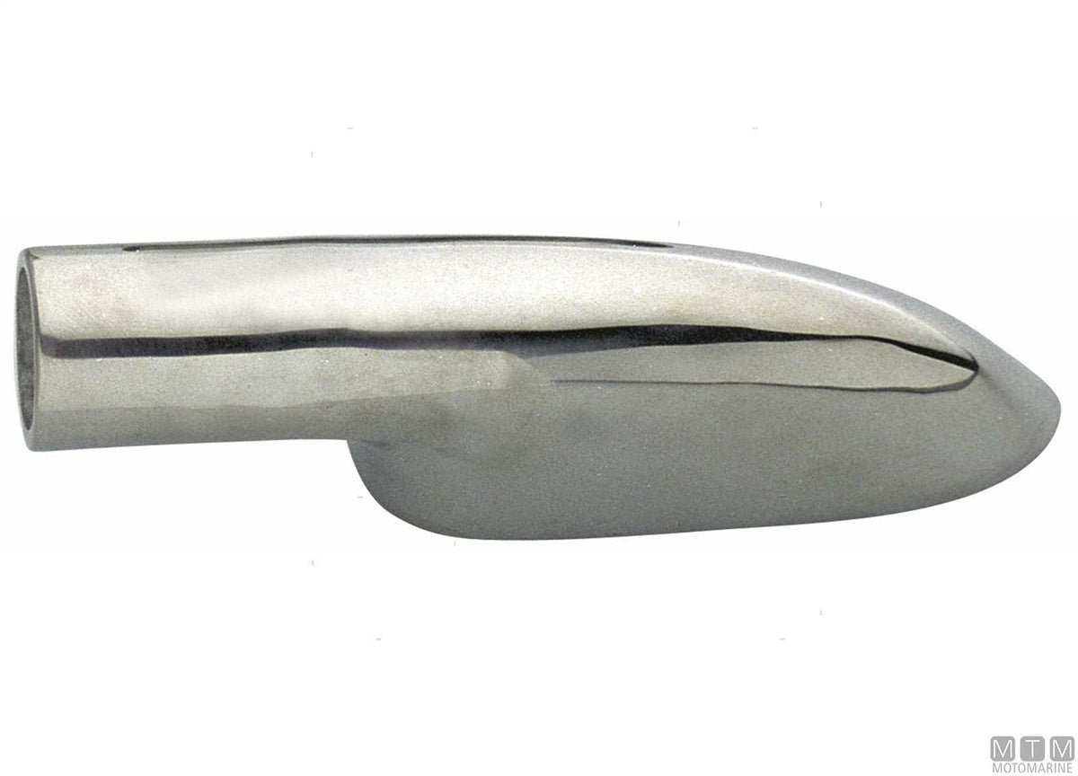 Shaped end fitting D25 mm, stainless steel 316 - original photo Motomarine Srl