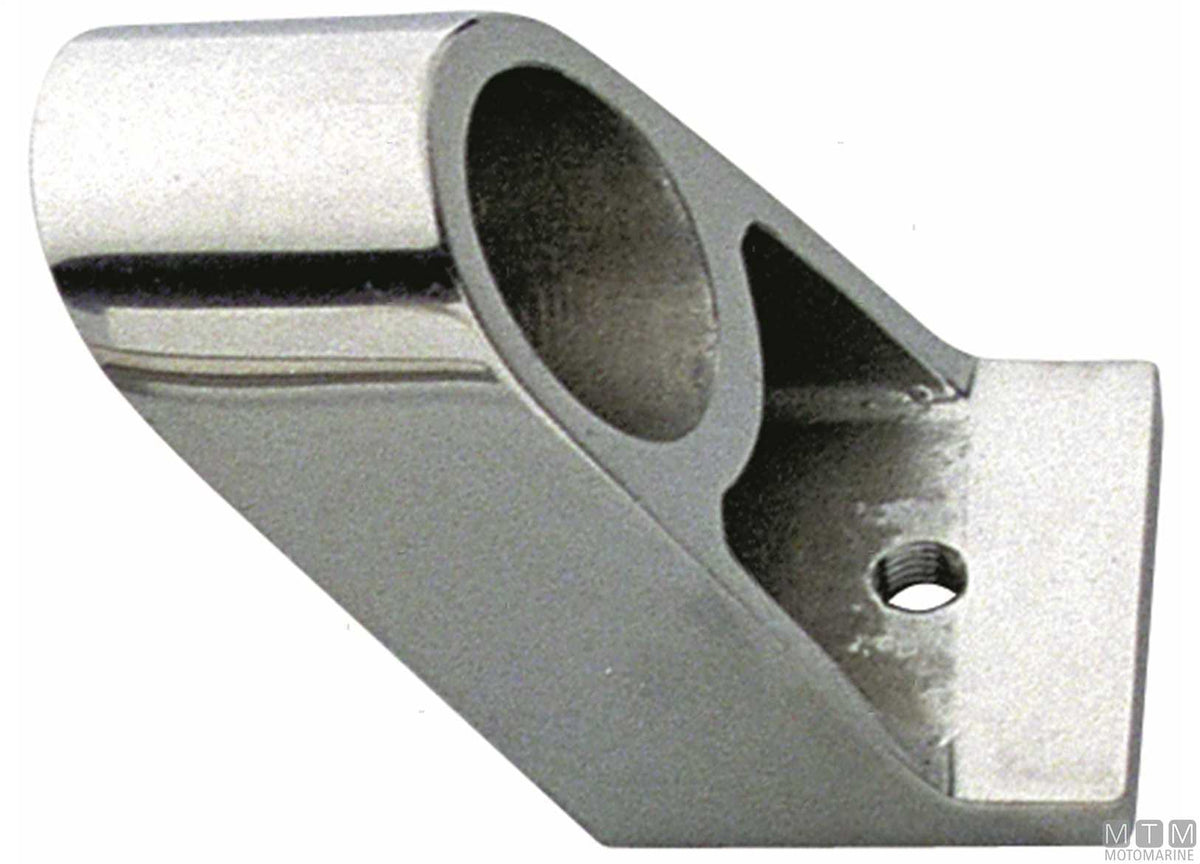 Shaped end fitting D25 mm, stainless steel 316 - original photo Motomarine Srl