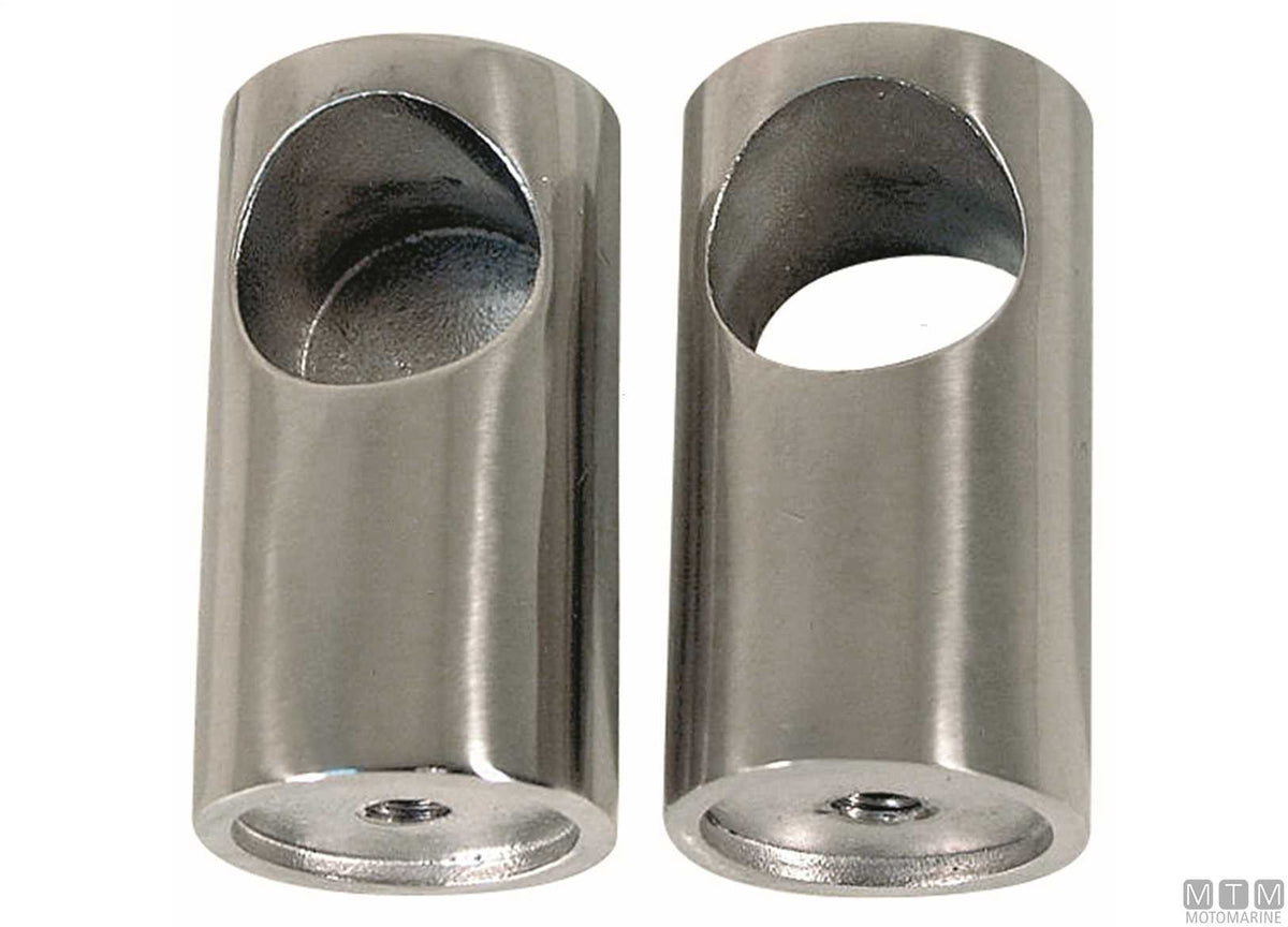 Cylindrical end support D25 mm, stainless steel 316 - original photo Motomarine Srl