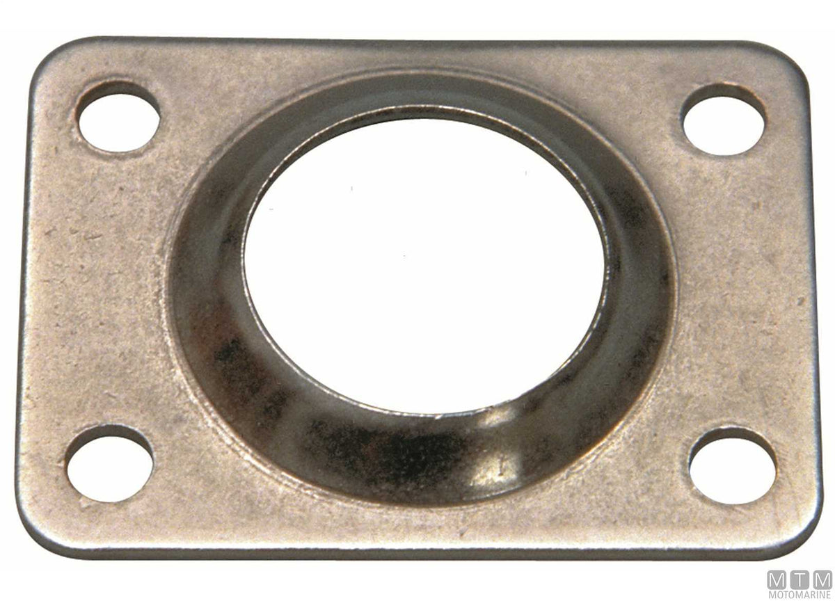 Rectangular welding base 90° Ø25 mm stainless steel 316 cast - original photo Motomarine Srl