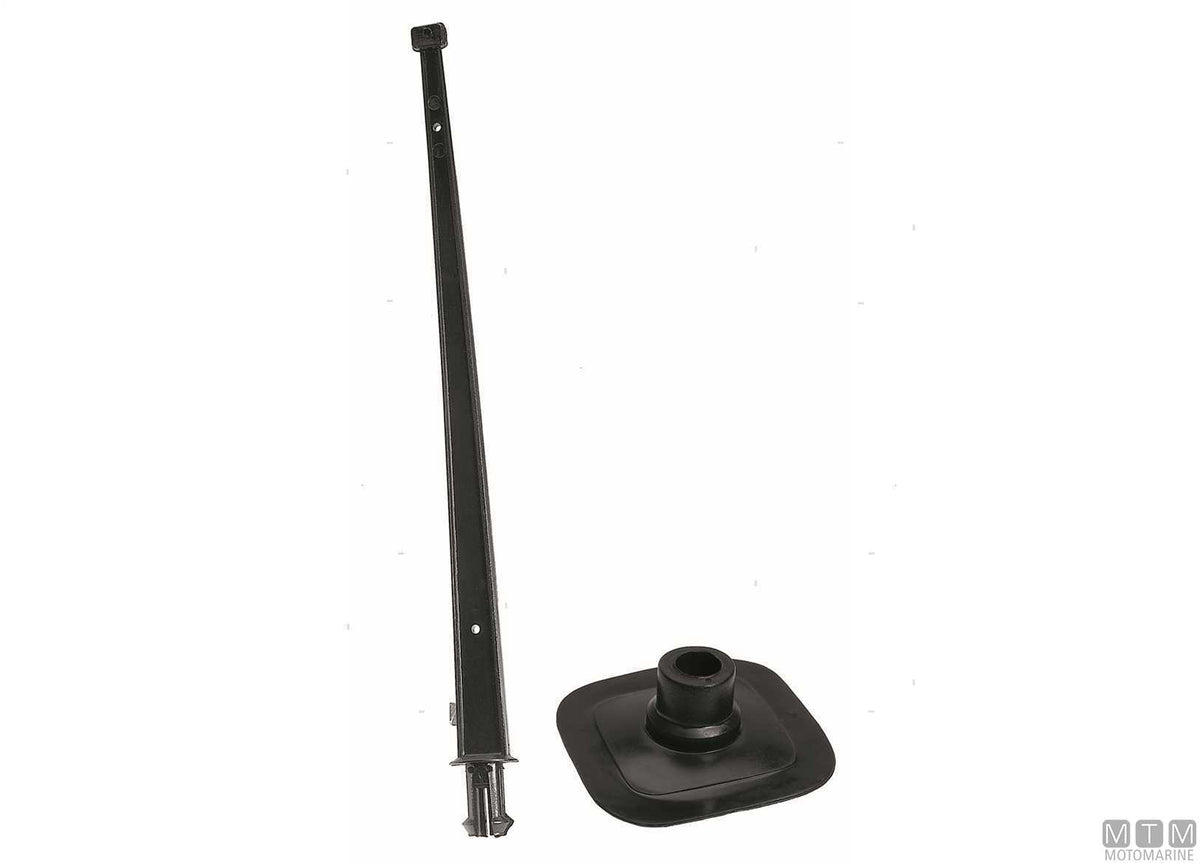 Flag pole base in black PVC - original photo Motomarine Srl