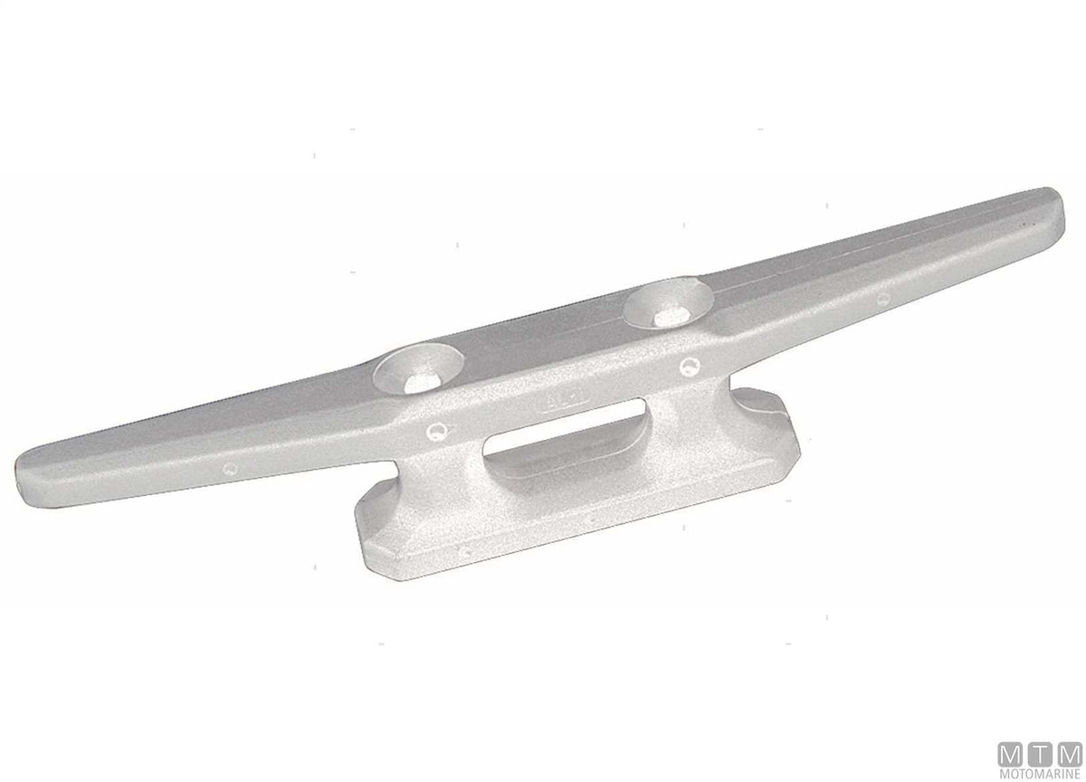 Flat cleat 220 mm, white plastic - original photo Motomarine Srl