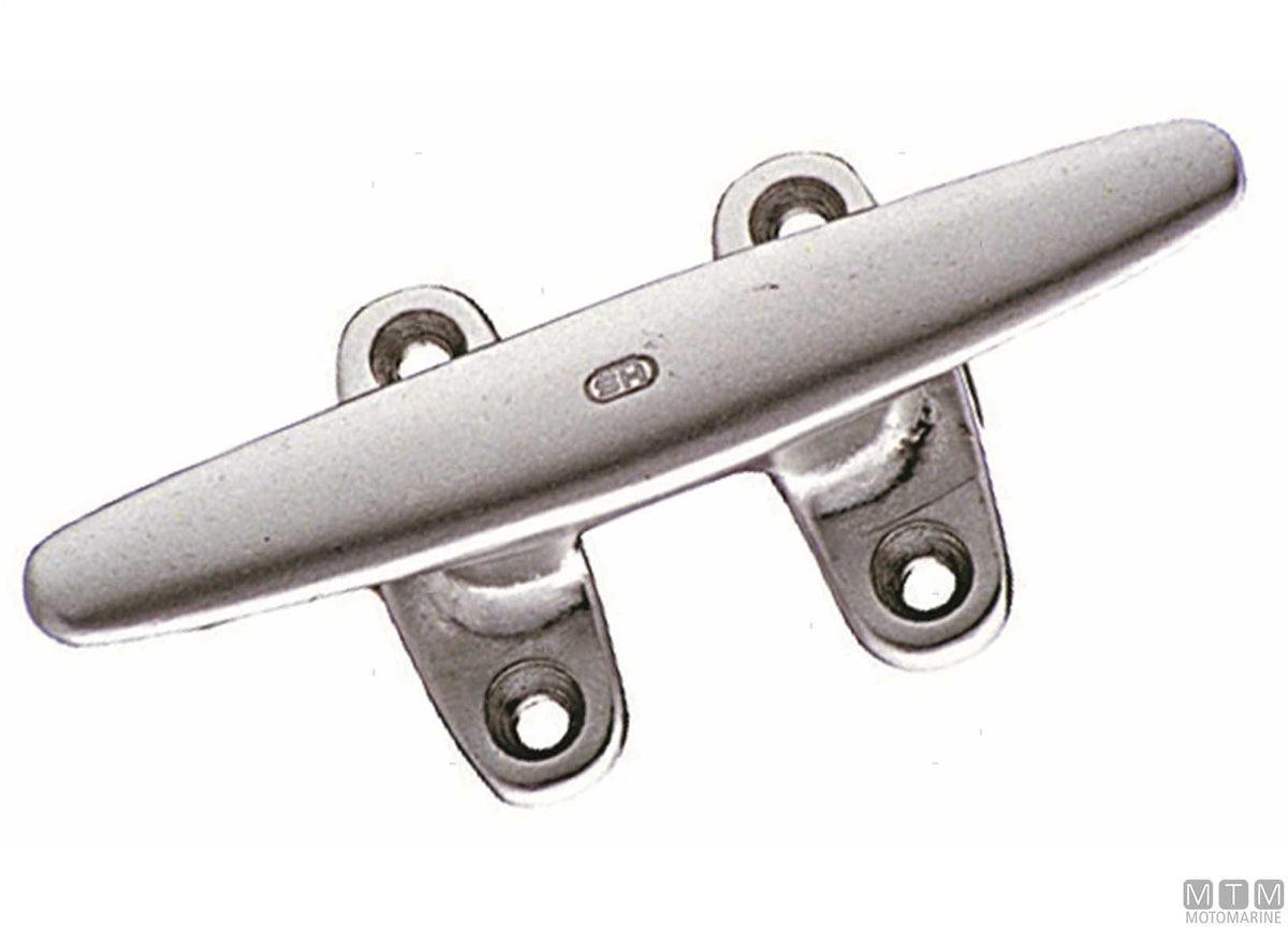 Classic Yacht cleat 210 mm in aluminium - original photo Motomarine Srl