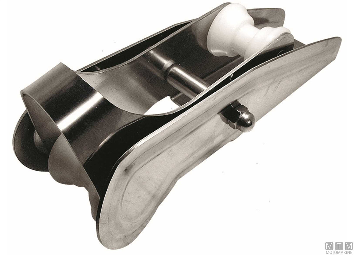 Classic tilting chain bow roller 400 mm, stainless steel 316 - original photo Motomarine Srl