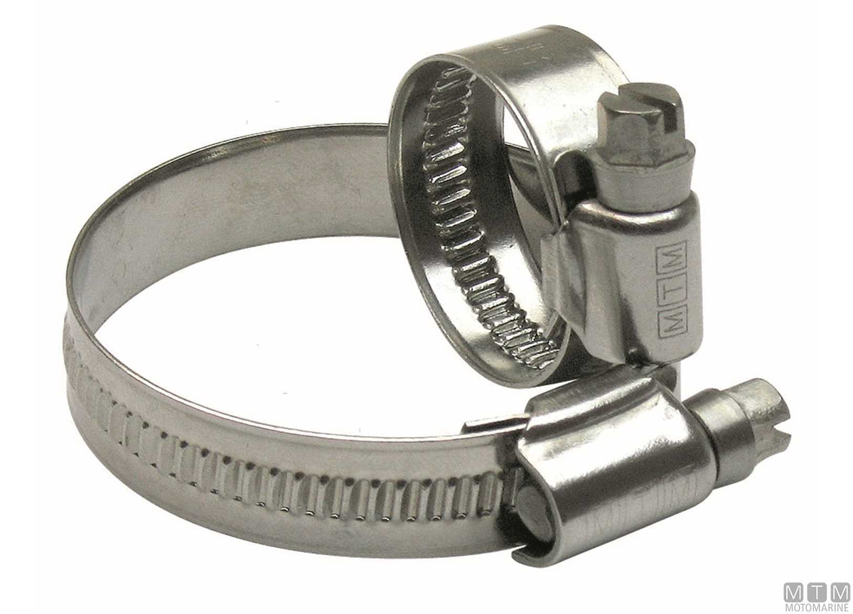 Hose clamp DIN12 35-50 mm stainless steel - original photo Motomarine Srl