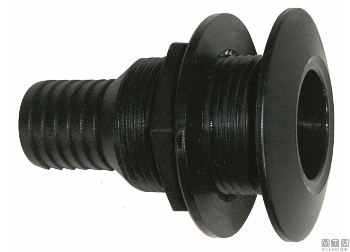 Black scupper Ø35 mm plastic - original photo Motomarine Srl