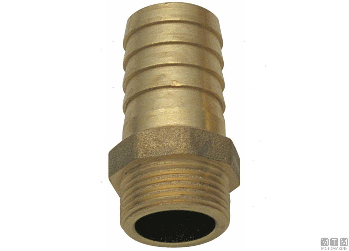 Male hose fitting 1" 1/4x38 mm brass - original photo Motomarine Srl