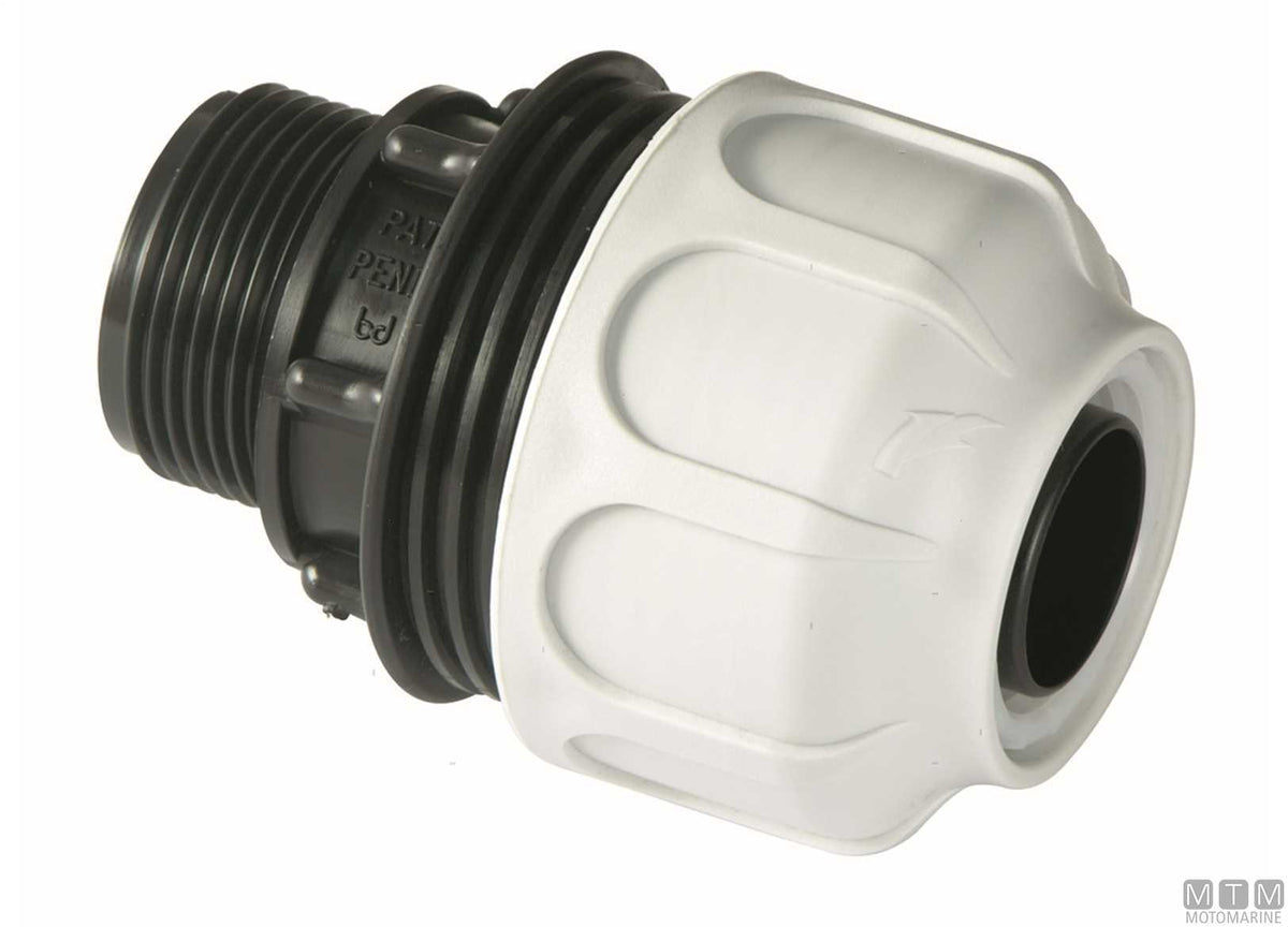 BD Fast male fitting 1"1/2x38 reinforced polypropylene - original photo Motomarine Srl