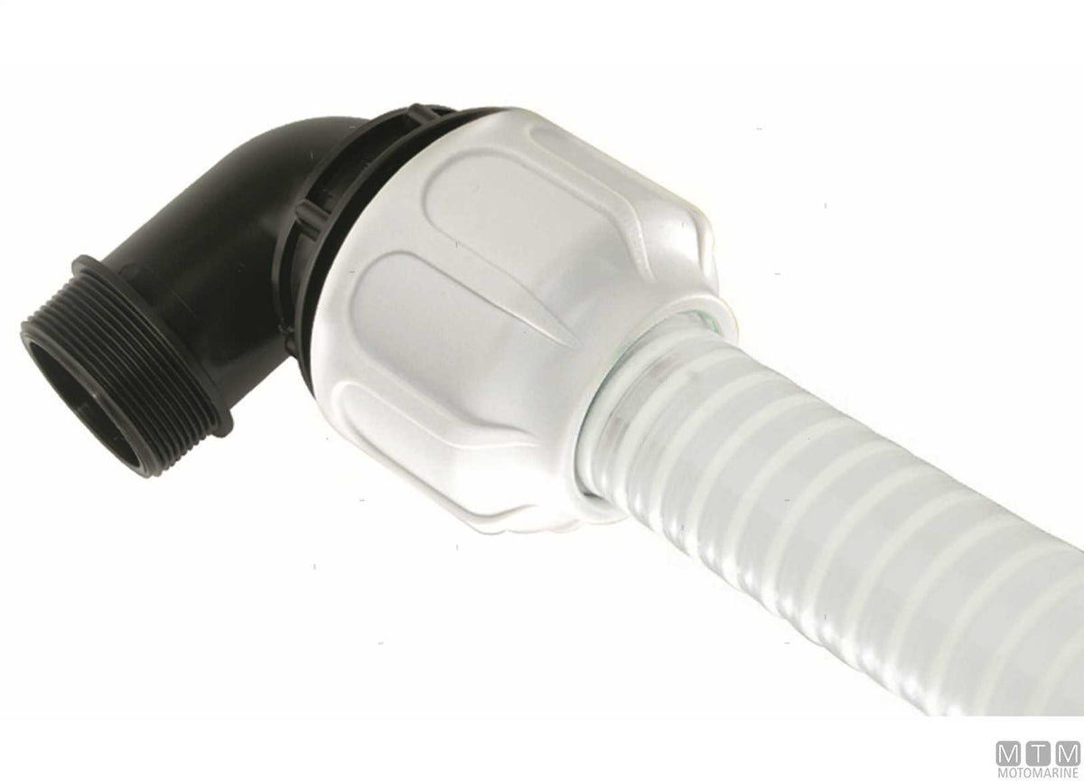 BD Fast 90° male fitting 1"x25 reinforced polypropylene - original photo Motomarine Srl