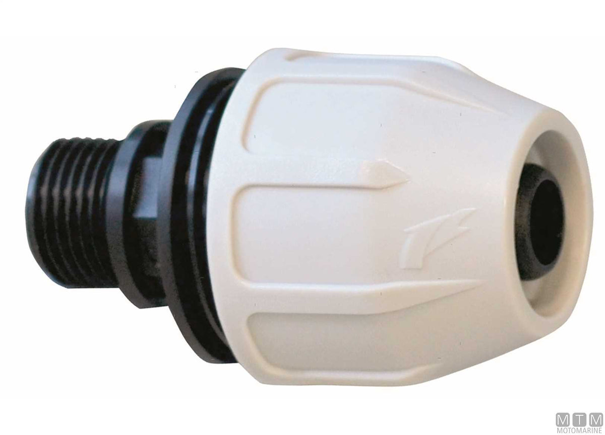 BD Fast Compact fitting 1/2"x10 reinforced polypropylene - original photo Motomarine Srl
