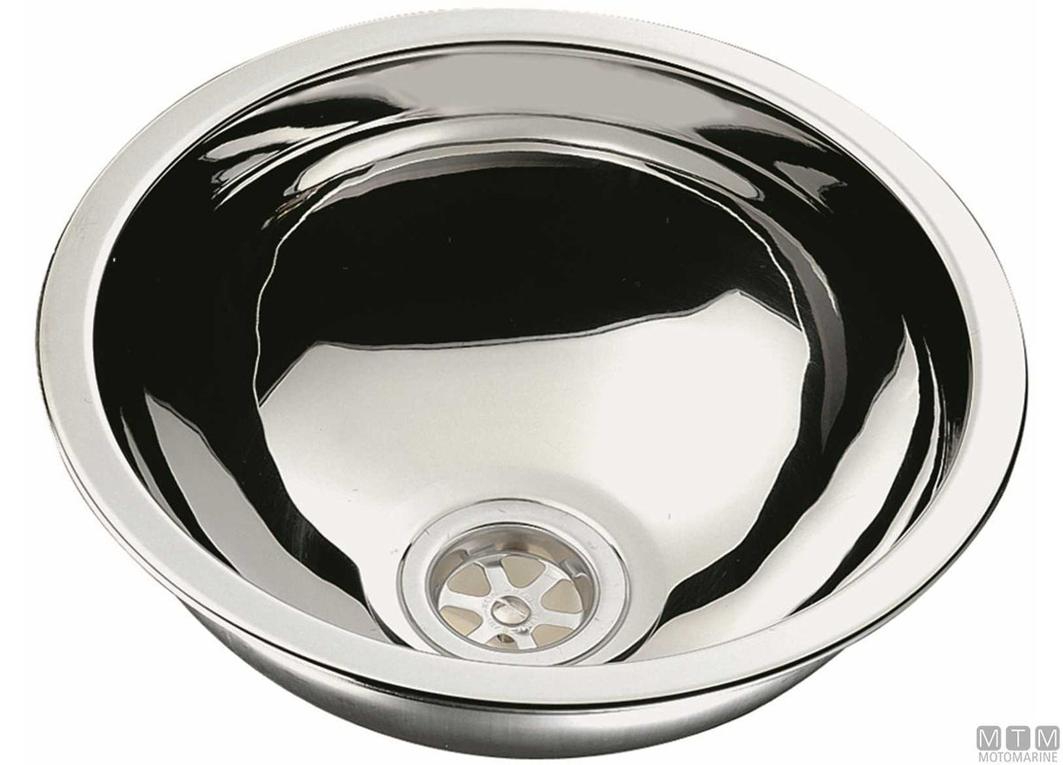 Spherical sink Ø390 mm H150 mm stainless steel 18/8 - original photo Motomarine Srl