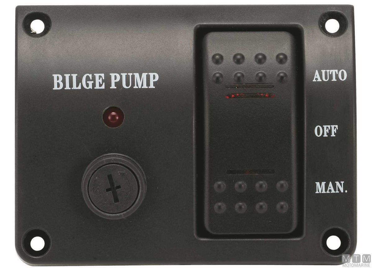 AA Bilge Fail-Safe bilge pump panel - original photo Motomarine Srl