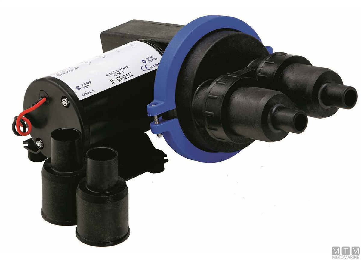Ocean Grey Drain in-line water pump 22 L 24V - original photo Motomarine Srl