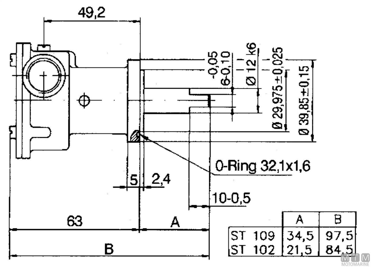 Ancor ST109 cooling pump - original photo Motomarine Srl