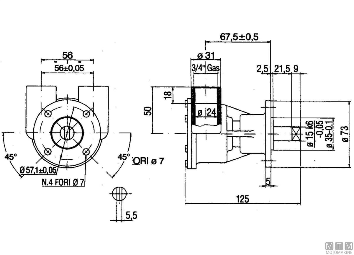 Ancor ST143 cooling pump - original photo Motomarine Srl