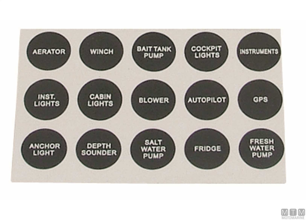 Panel with rocker switches, 6 positions, 130x195 mm - original photo Motomarine Srl