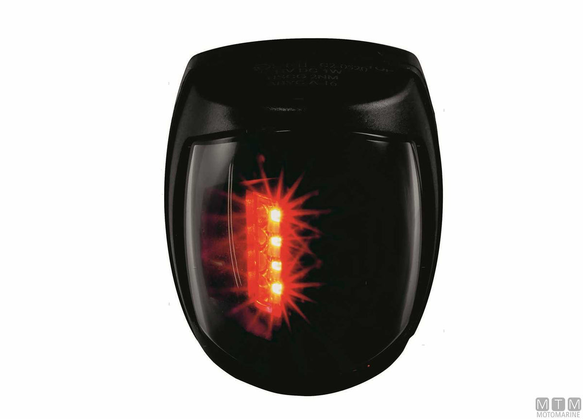 LED combined navigation light, red/green, Sirius, black - original photo Motomarine Srl