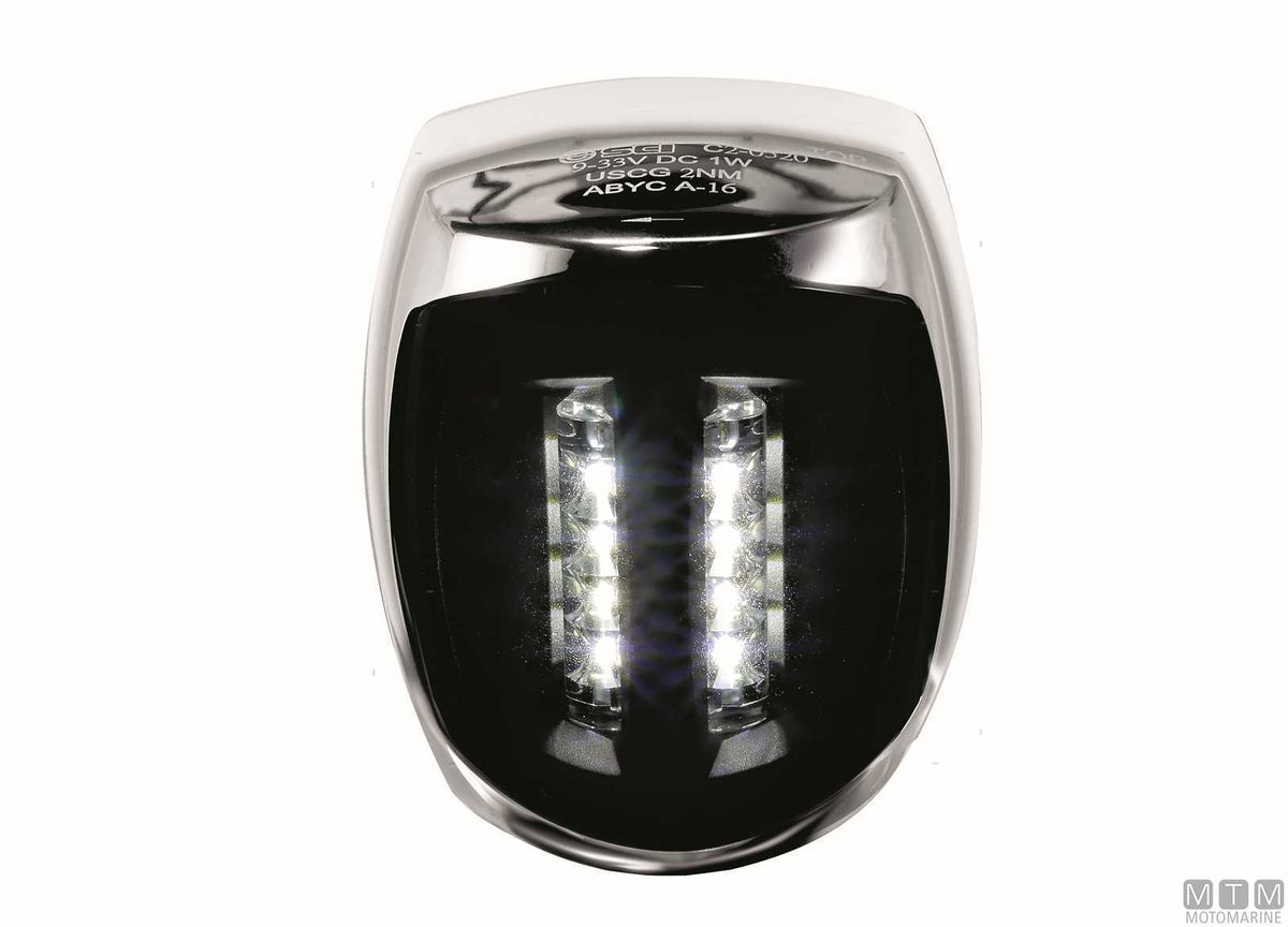 LED combined navigation light, red/green, Sirius, stainless steel - original photo Motomarine Srl
