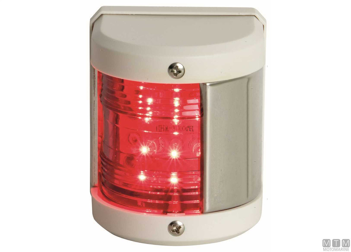 Red LED side navigation light Midi white 65x75 mm - original photo Motomarine Srl