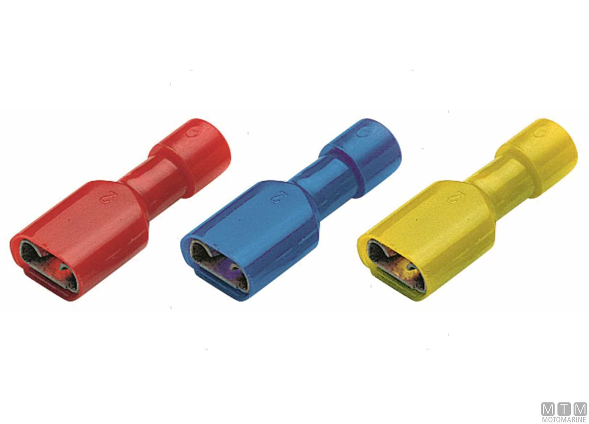 Female push-on connector, cable 0.25-1.5 mm, pack of 100 - original photo Motomarine Srl