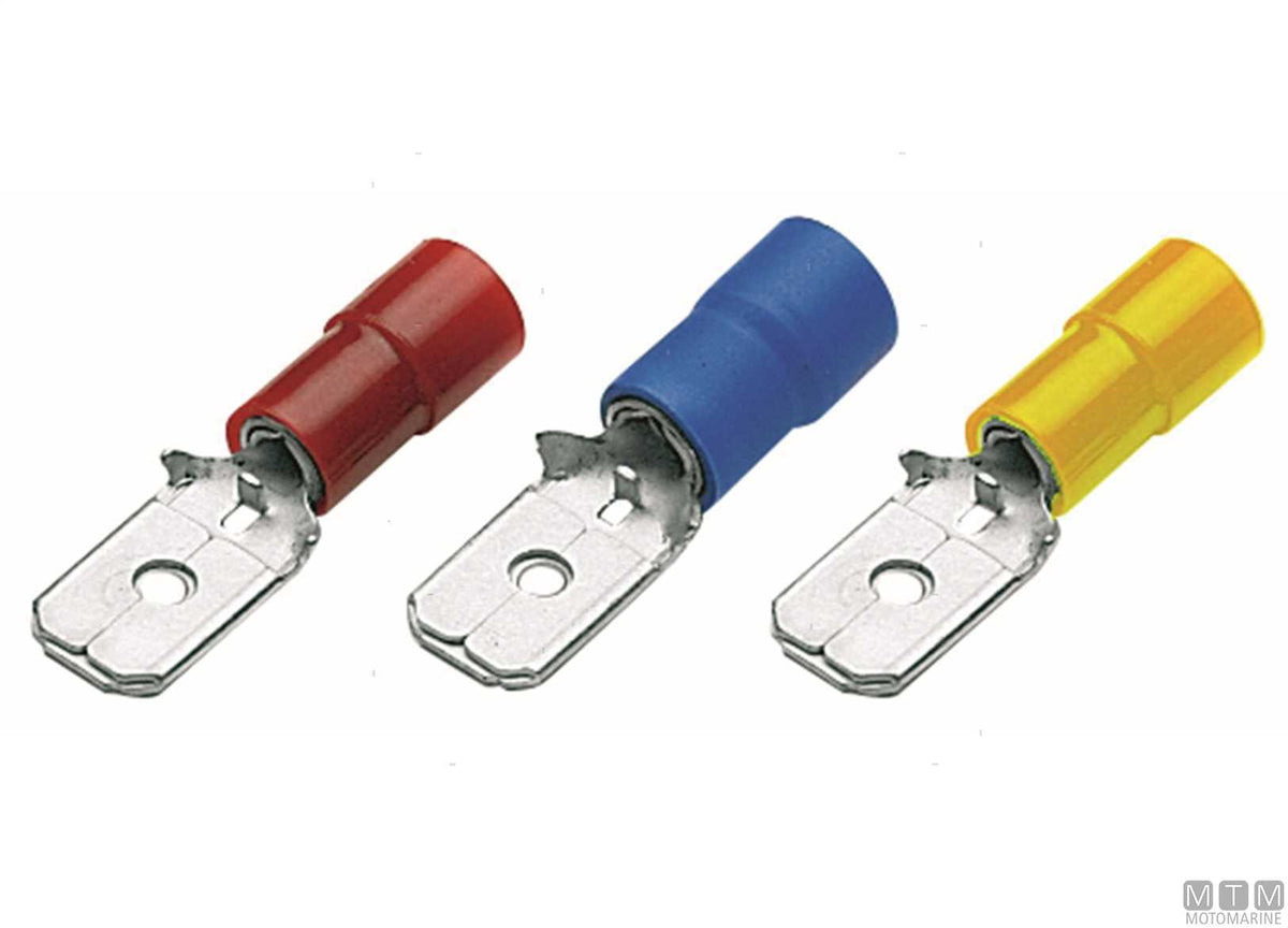 Male push-on connector, cable 1.5-2.5 mm, pack of 100 - original photo Motomarine Srl