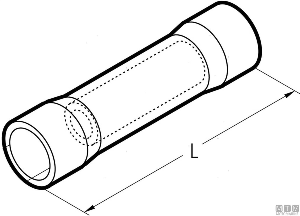 Butt connector, cable 1.5-2.5 mm, pack of 100 - original photo Motomarine Srl