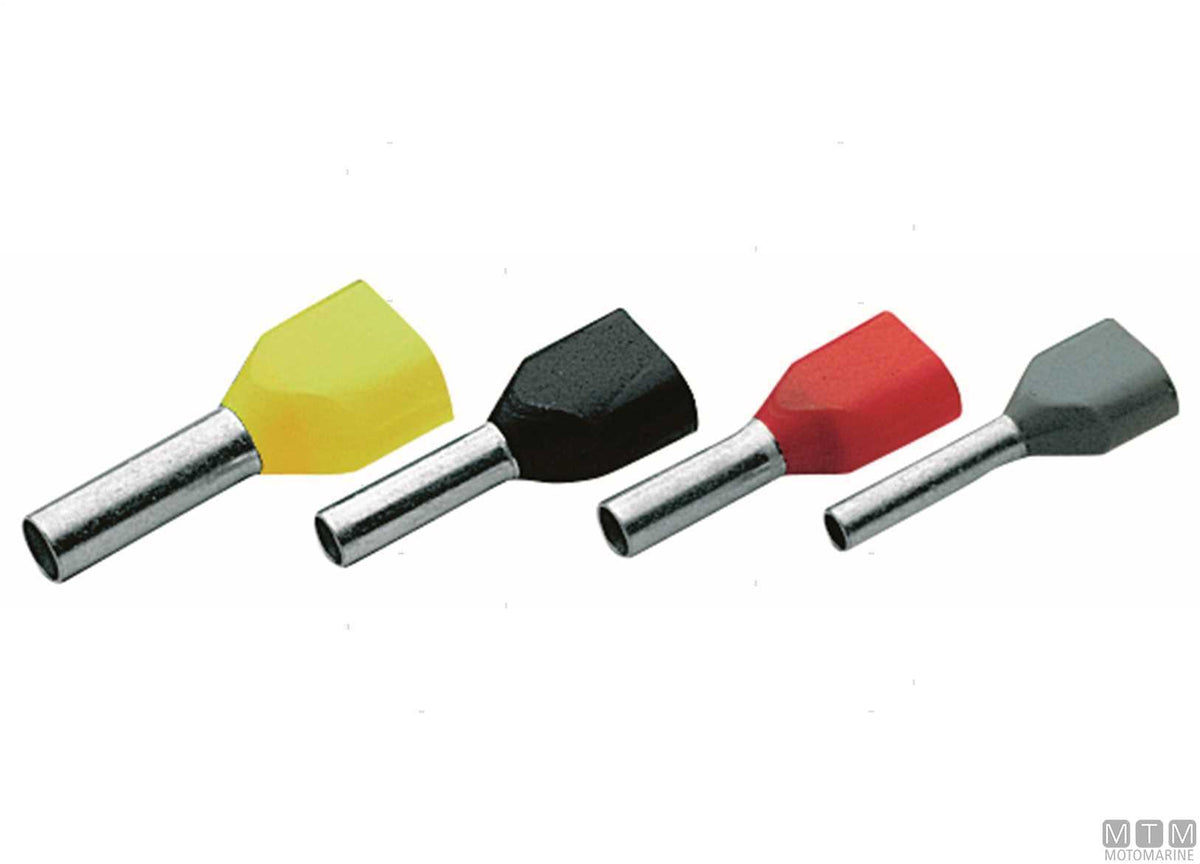 Twin cable ferrule 2x4 mm² pack of 100 pcs - original photo Motomarine Srl