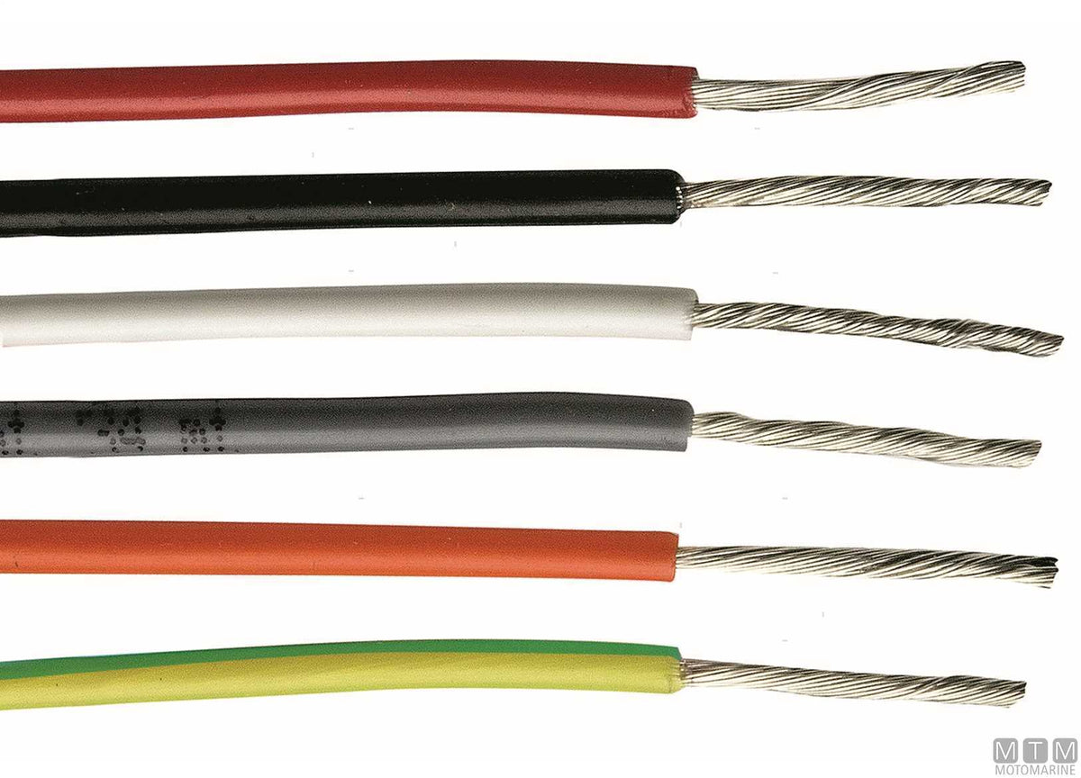 Electrical cable 1x2.5 mm blue, 100 m - original photo Motomarine Srl