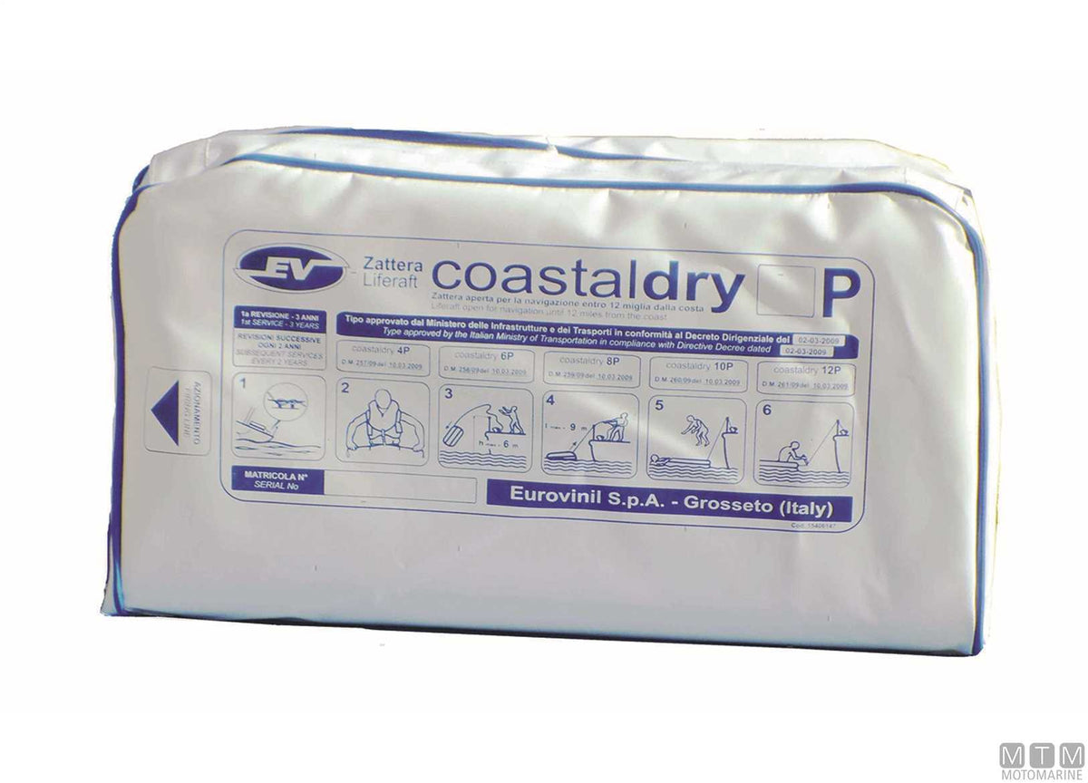 EV Compact-Dry Plus liferaft, valise 8P - original photo Motomarine Srl