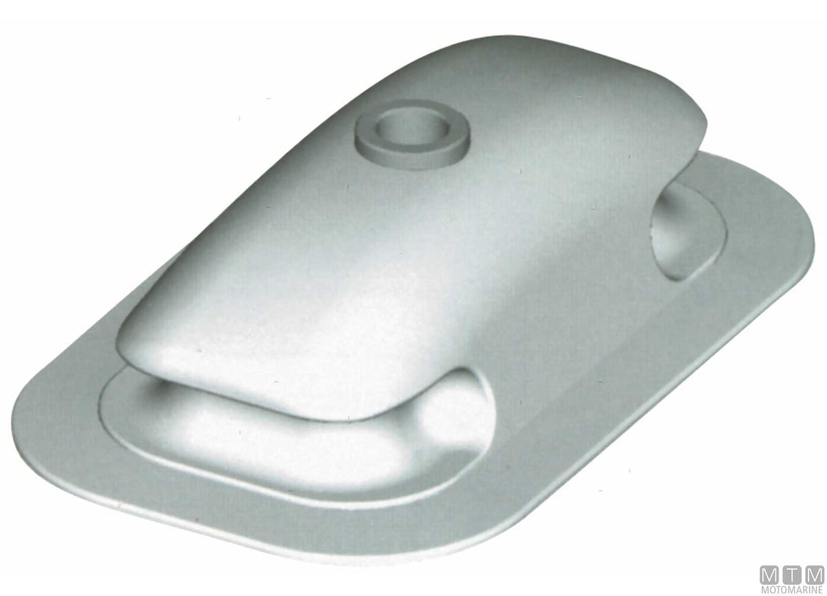 Rubber oarlock pin plate, grey - original photo Motomarine Srl
