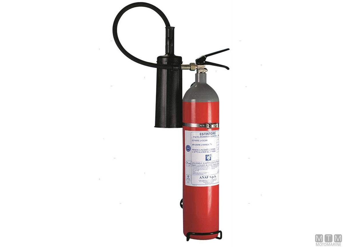 Bracket for CO2 fire extinguisher 5 kg - original photo Motomarine Srl