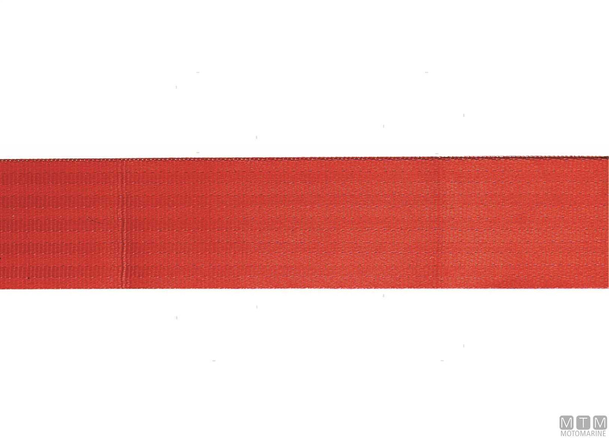Red polypropylene webbing roll, 25 mm, 50 m - original photo Motomarine Srl