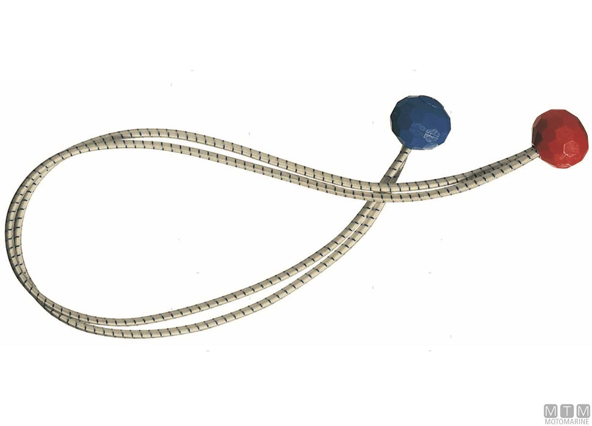Elastic cord with 2 balls for sail ties and general use Ø4 mm 40 cm - original photo Motomarine Srl