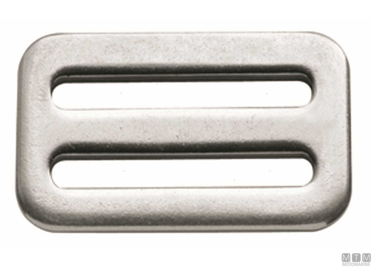 Double entry strap buckle 62x34 stainless steel - original photo Motomarine Srl