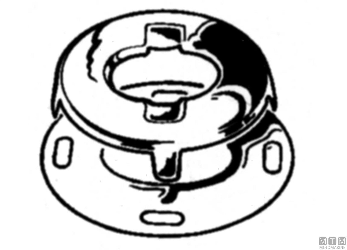 Easy eyelet for swivel button in chrome-plated brass - original photo Motomarine Srl