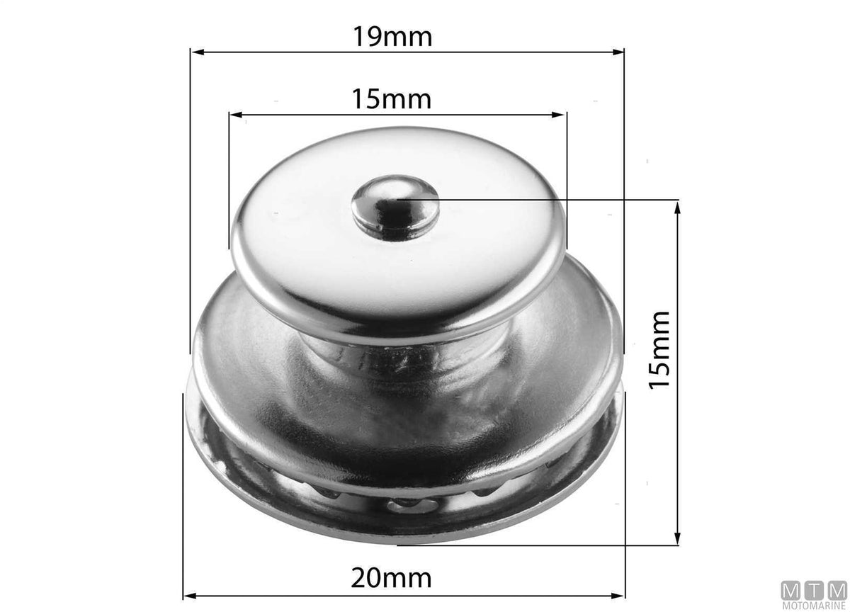 Loxx button head in nickel-plated brass - original photo Motomarine Srl