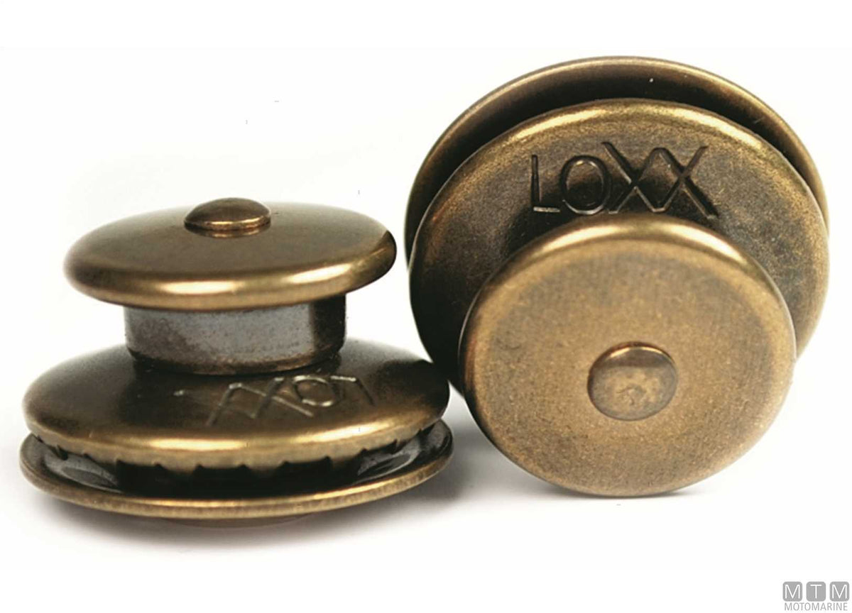 LOXX button head in gold-plated brass - original photo Motomarine Srl