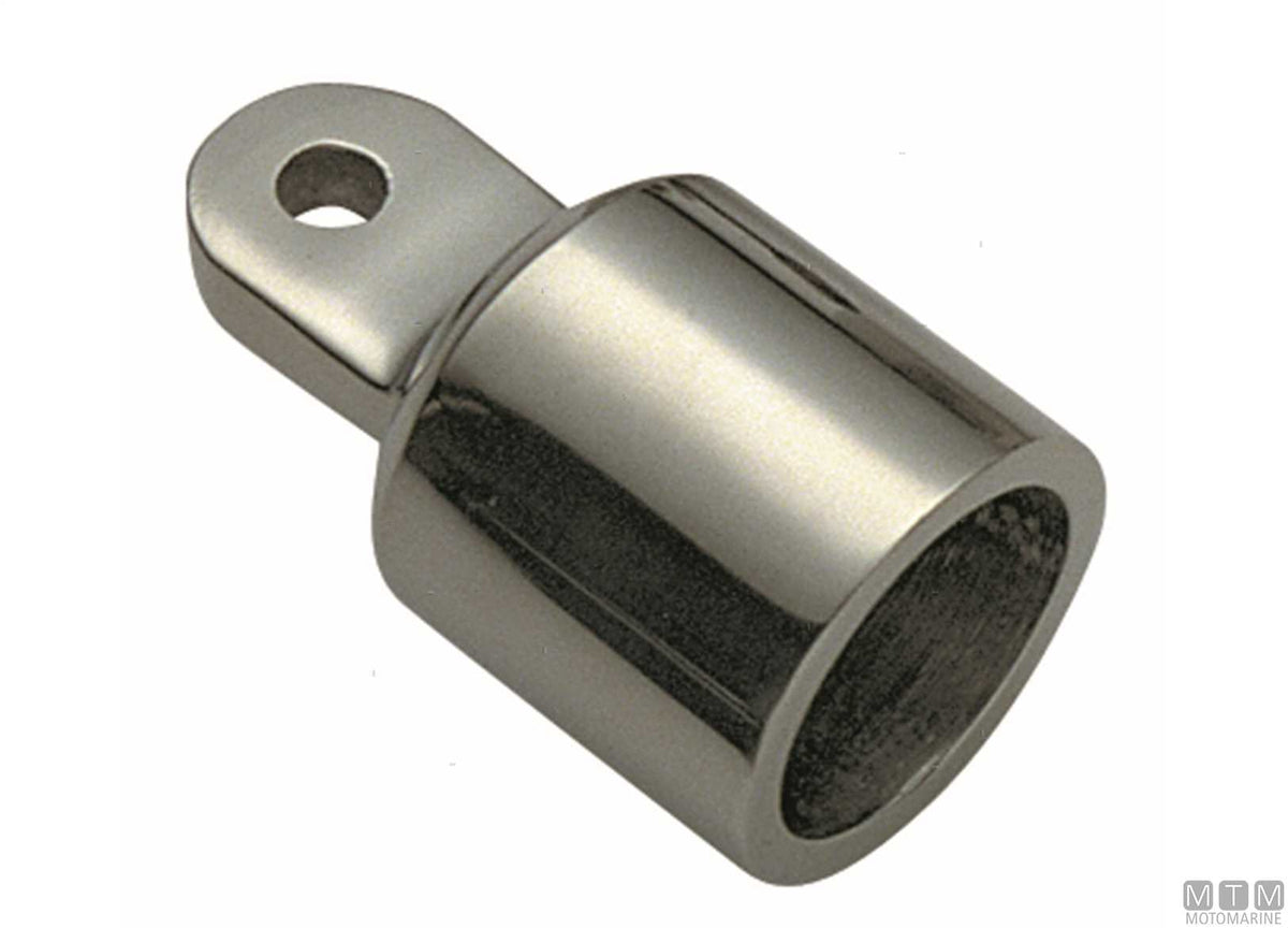 Stainless steel end fitting for bimini tops, Ø20 mm - original photo Motomarine Srl
