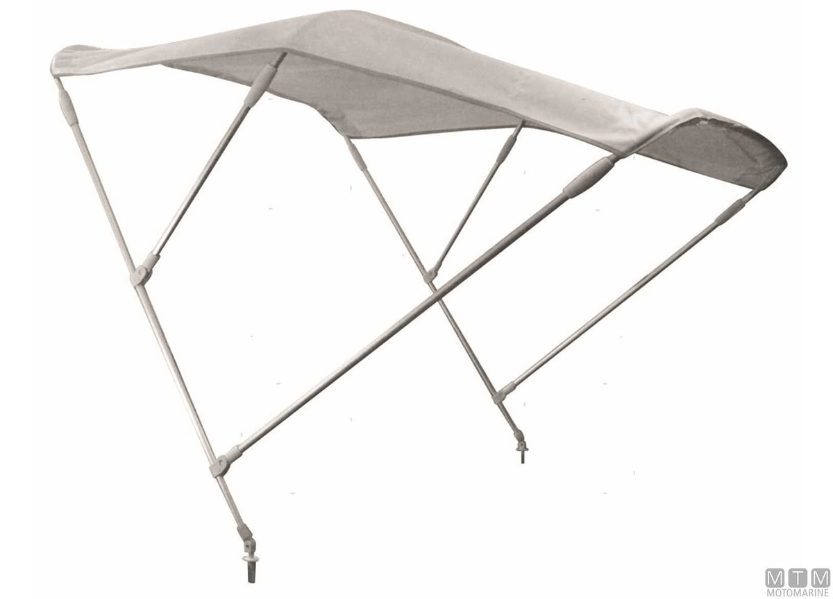MTM white bimini top, 3 bows, W150 cm H110 cm - original photo Motomarine Srl