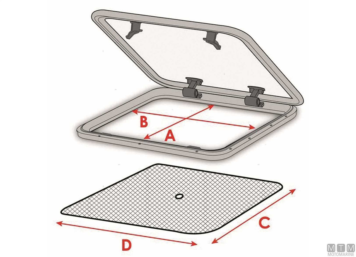 Water Line hatch mosquito net M - original photo Motomarine Srl