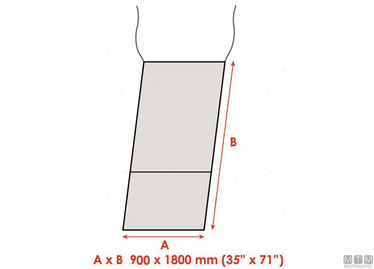 Water Line deck hatch blackout screen - original photo Motomarine Srl