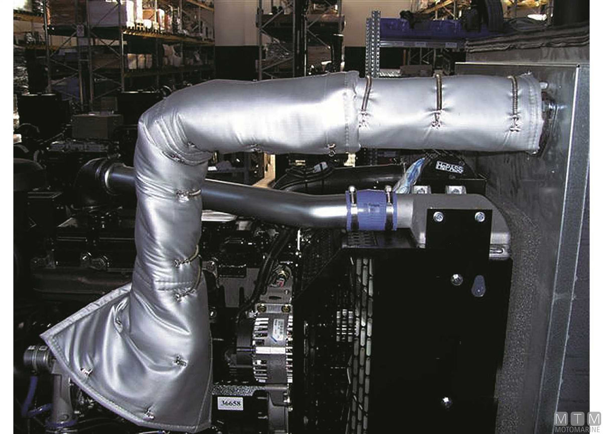 Thermal insulation cover for exhaust pipe Ø168 mm - original photo Motomarine Srl