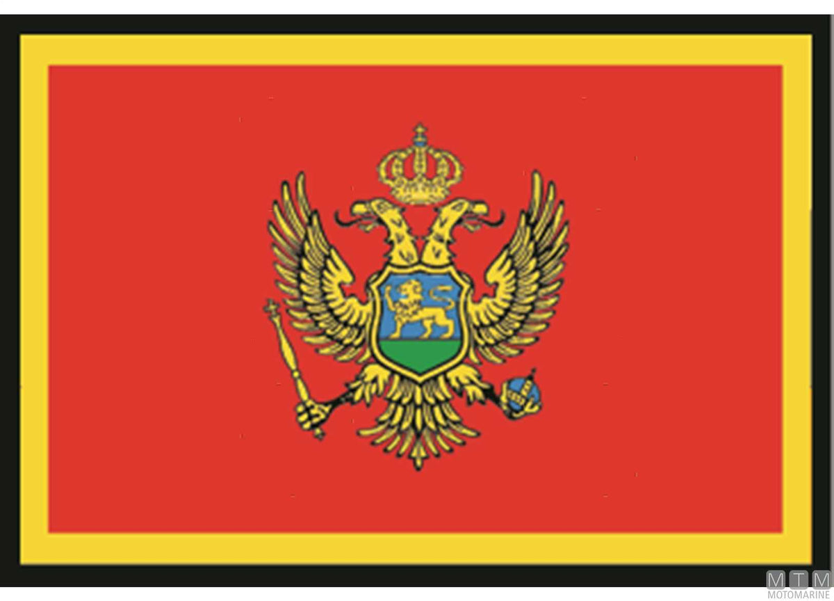 Montenegro flag 20x30 cm - original photo Motomarine Srl