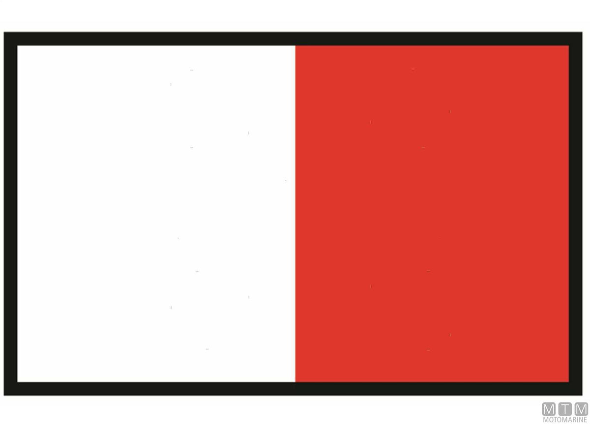 Signal flag H Hotel, 20 x 30 cm - original photo Motomarine Srl