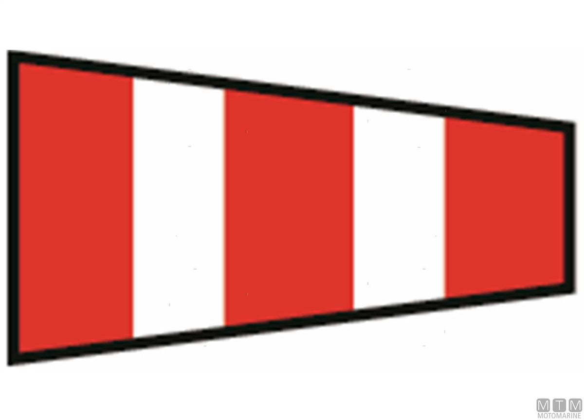 Signal flag Intelligence 20x30 cm - original photo Motomarine Srl