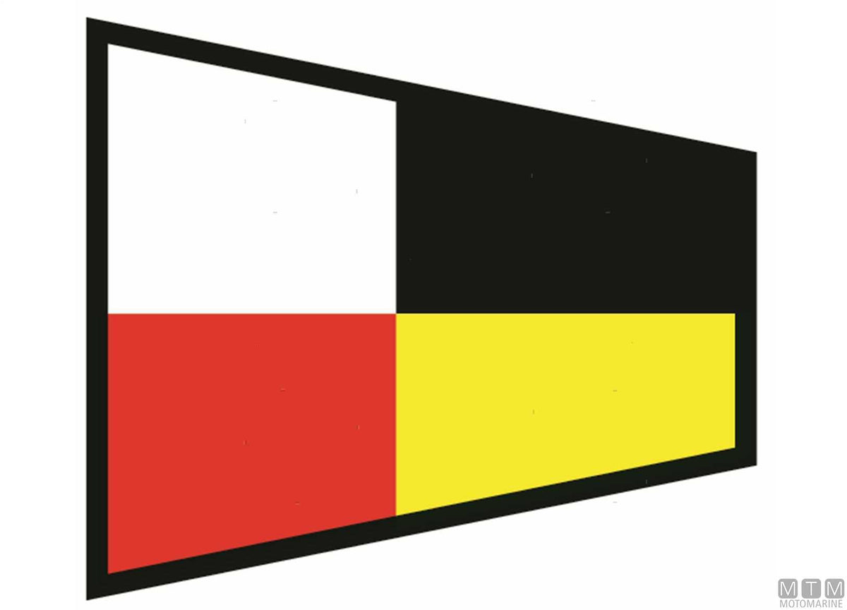 Signal flag 9 40x60 cm - original photo Motomarine Srl