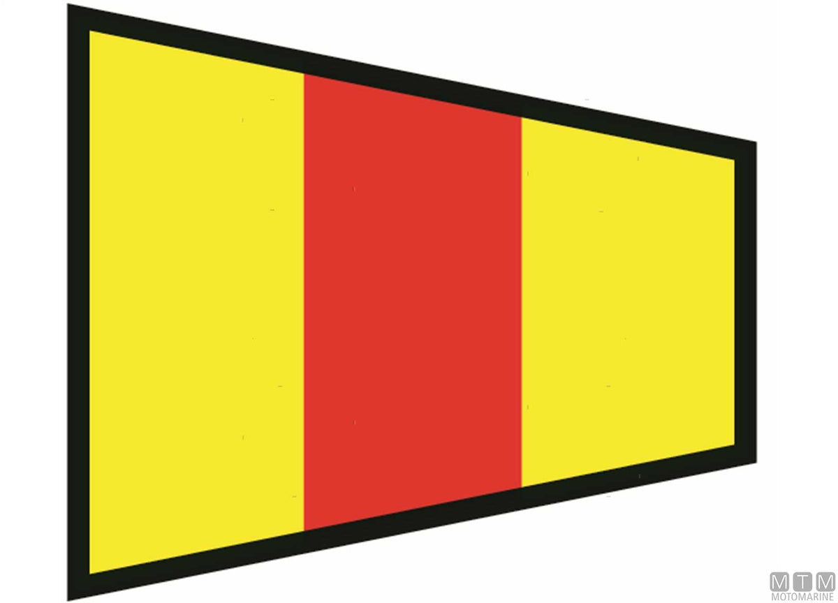 Signal flag 0 40x60 cm - original photo Motomarine Srl