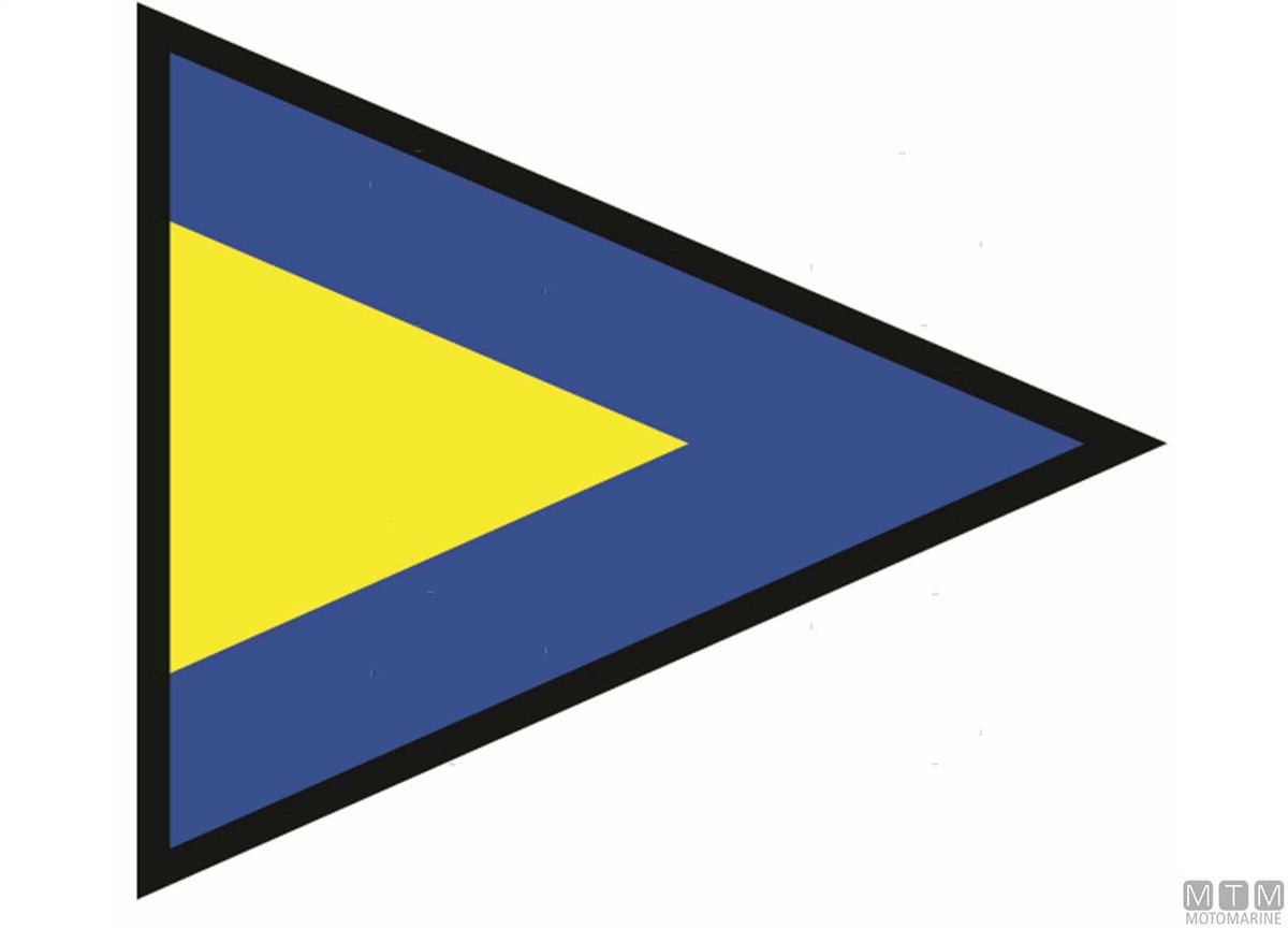 Signal flag substitute 1 40x60 cm - original photo Motomarine Srl
