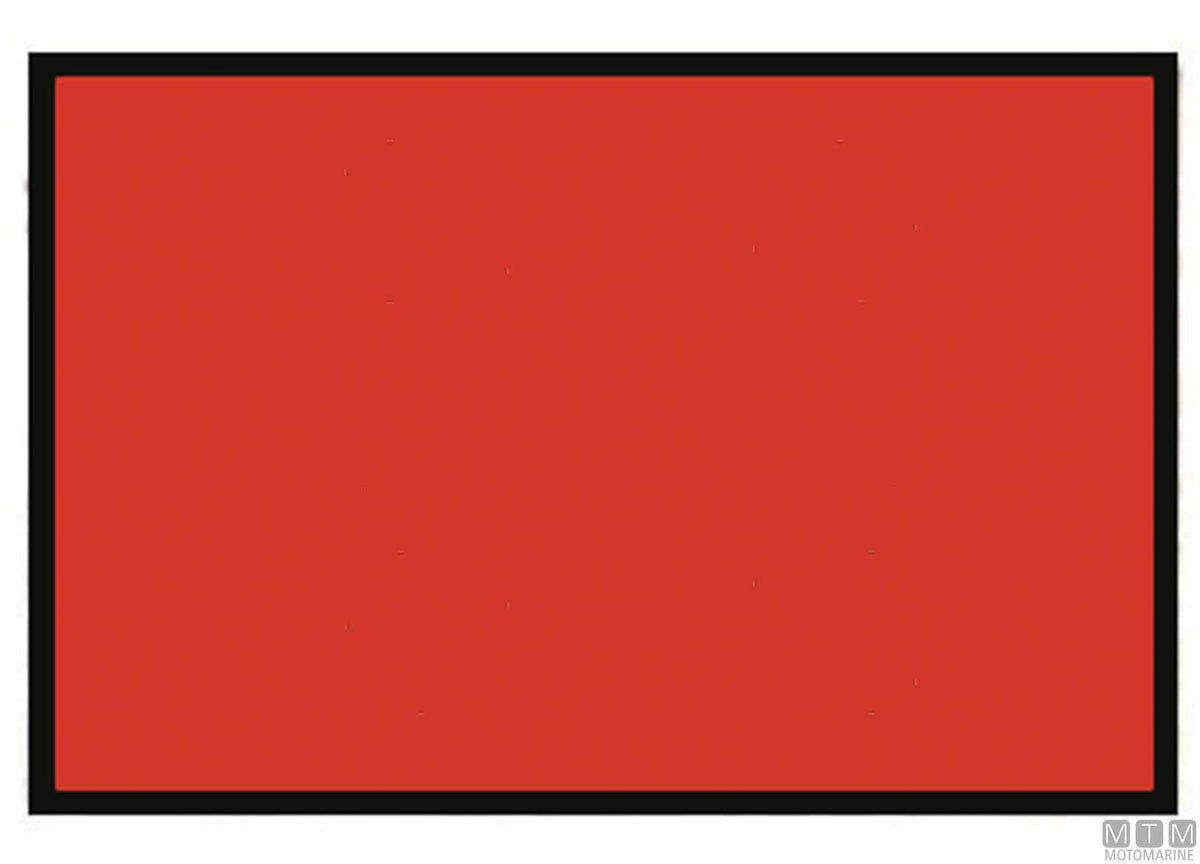 Red signal flag 30x45 cm - original photo Motomarine Srl