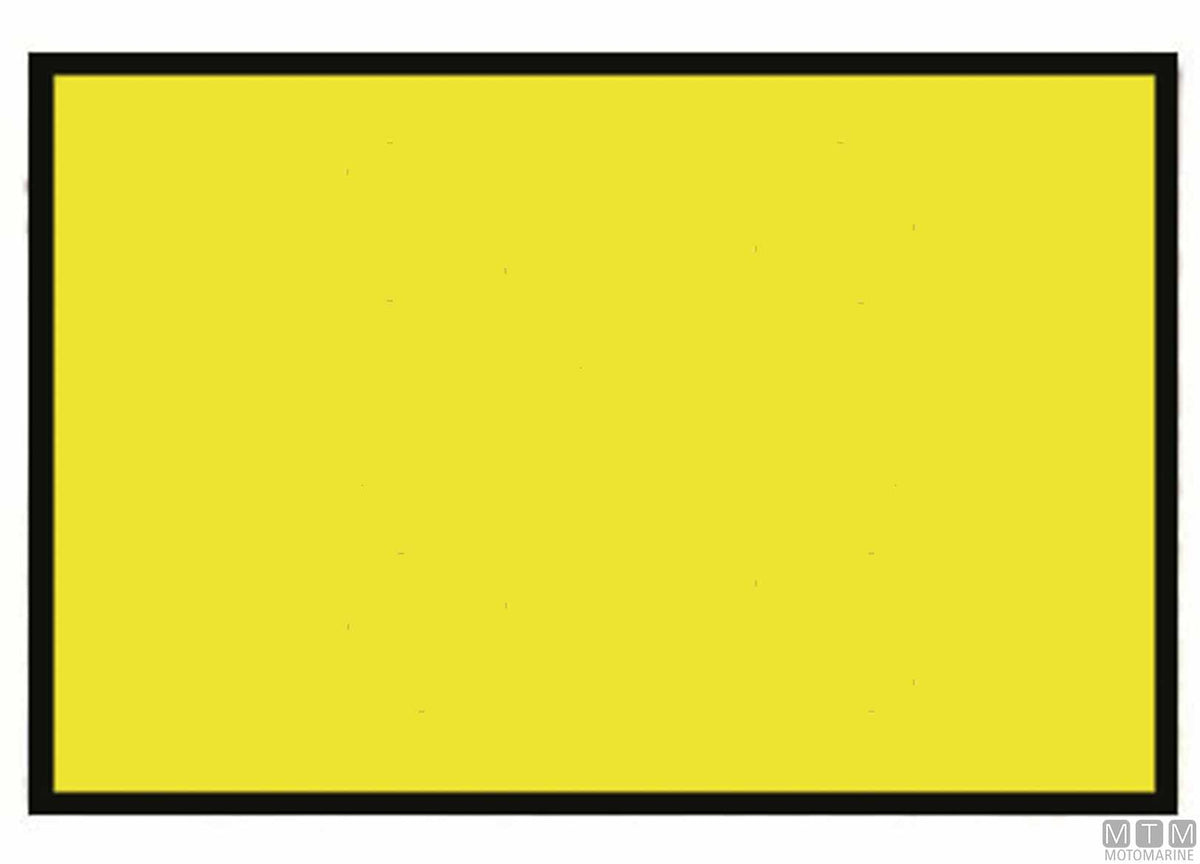 Yellow signal flag 40x60 cm - original photo Motomarine Srl